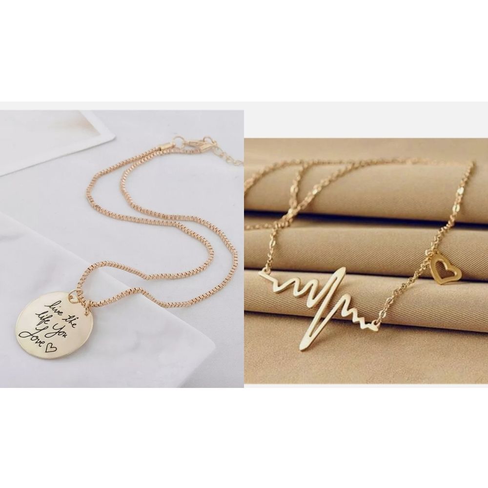 Inspirational Quote & EKG Pendant Necklaces